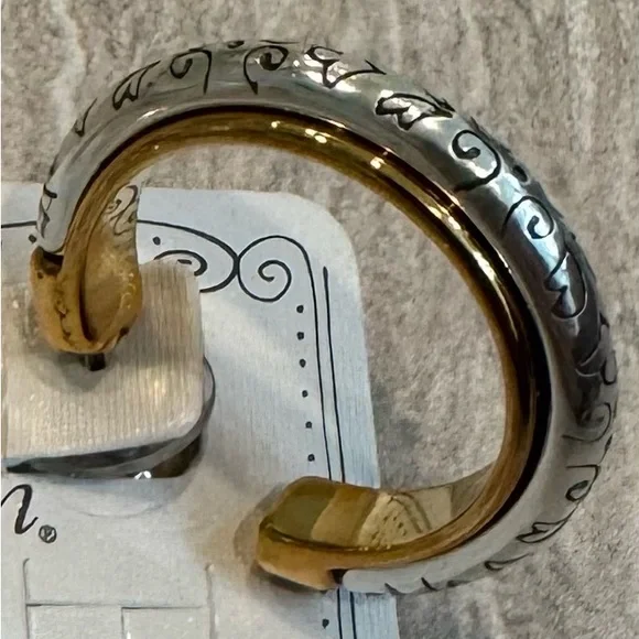 Brighton Venezia Two-Tone Hoop Earrings - Picture 4 of 5